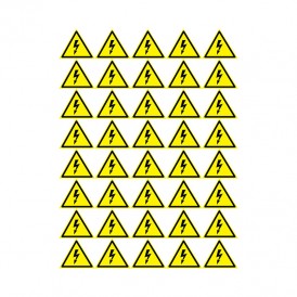Наклейка знак электробезопасности «Опасность поражения электротоком» 50х50х50 мм REXANT 50шт.