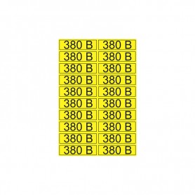 Наклейка знак электробезопасности «380 В» 15х50 мм REXANT (20шт на листе)