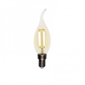 Лампа филаментная REXANT Свеча на ветру CN37 7.5 Вт 600 Лм 2700K E14 прозрачная колба