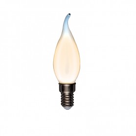 Лампа филаментная REXANT Свеча на ветру CN37 9.5 Вт 915 Лм 2700K E14 матовая колба
