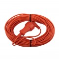 Удлинитель-шнур PROconnect ПВС 2х0.75, 20 м, б/з, 6 А, 1300 Вт, IP20, оранжевый (Сделано в России)