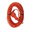 Шнур-удлинитель 20 метров оранжевый ПВС 2х0.75 мм² (6 А/1300 Вт) PROconnect