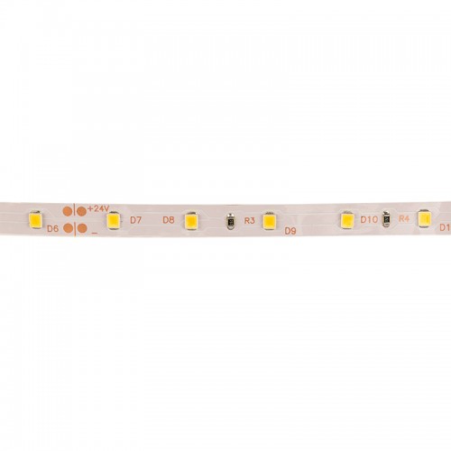 LED лента 24 В, 8 мм, IP23, SMD 2835, 60 LED/m, цвет свечения теплый белый (3000 К)