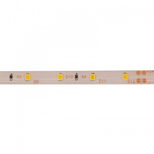 LED лента 24 В, 8 мм, IP65, SMD 2835, 60 LED/m, цвет свечения теплый белый (3000 К)