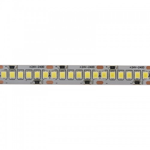 LED лента 24 В, 10 мм, IP23, SMD 2835, 240 LED/m, цвет свечения белый (6000 К)