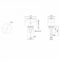 Выключатель клавишный 12V 20А (3с) ON-OFF черный ОВАЛ с красной LED подсветкой  REXANT