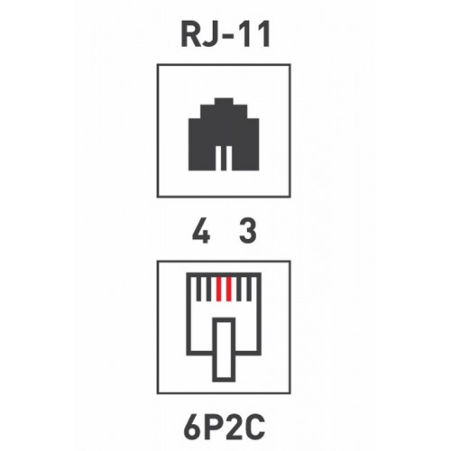 PROconnect Рoзетка телефонная внешняя, 1 порт RJ-11(6P-2C), категория 3, (50 шт/уп)