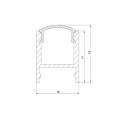 Профиль накладной алюминиевый 1617-S-2 2 м REXANT
