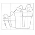 Фигура "Санта Клаус с мешком подарков", размер 100*100 см  | 501-312 | NEON-NIGHT
