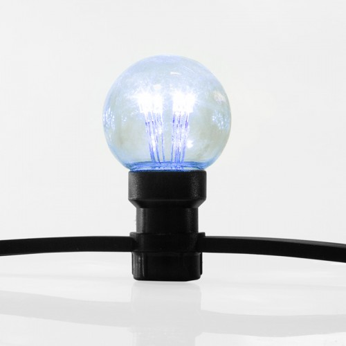 Гирлянда LED Galaxy Bulb String 10м, черный КАУЧУК, 30 ламп*6 LED СИНИЕ, влагостойкая IP65| 331-323| NEON-NIGHT