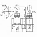 Тумблер 12V 30А (3c) ON-OFF однополюсный  с желтой LED подсветкой  REXANT