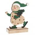 Деревянная фигурка с подсветкой «Снеговик» 18 см NEON-NIGHT