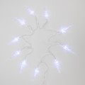 Гирлянда светодиодная «Сосульки» 1.5 м, 10 LED, прозрачный ПВХ, цвет свечения белый, 2 х АА (батарейки не в комплекте) NEON-NIGHT
