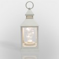 Декоративный фонарь с лампочкой, белый корпус, размер 10.5х10.5х24 см, цвет ТЕПЛЫЙ БЕЛЫЙ