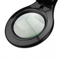 Лупа на струбцине REXANT, круглая, 5D, с подсветкой 56 SMD LED, черная