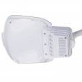 Лупа на струбцине REXANT, квадратная 3D+20D, с подсветкой 6 LED, серия EXPERT, белая