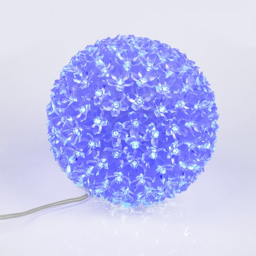 Шар светодиодный 230V, диаметр 20 см, 200 светодиодов, цвет синий