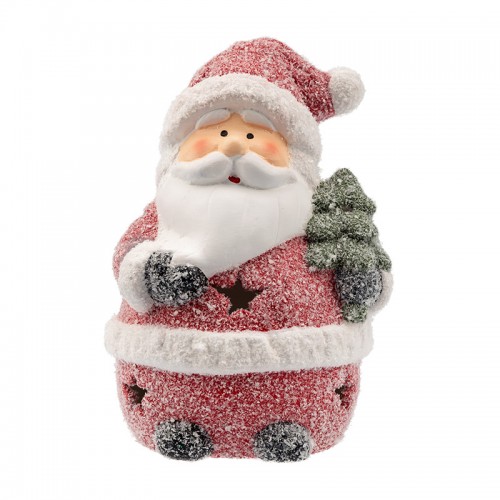 Керамическая фигурка «Дед Мороз с елочкой» 10.7х9.2х15.4 см