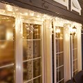 Гирлянда Айсикл (Бахрома) светодиодная 5х0,7 м, 152 LED, белый провод каучук, теплое белое свечение NEON-NIGHT