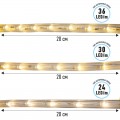 Дюралайт LED, постоянное свечение (2W) - ТЕПЛЫЙ БЕЛЫЙ Эконом 24 LED/м , бухта 100м