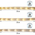 Дюралайт LED, эффект мерцания (2W) - ТЕПЛЫЙ БЕЛЫЙ Эконом 24 LED/м , бухта 100м