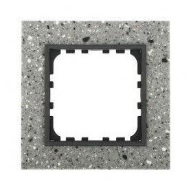 Рамка 1-постовая из декоративного камня (серый гранит) Экопласт LK60