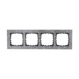 Рамка 4-постовая из декоративного камня (серый гранит) Экопласт LK60 864479-1