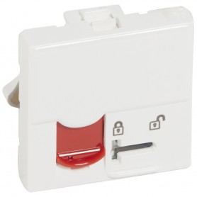 Розетка RJ45 FTP кат.5е безопасная Legrand Mosaic 076598 белая