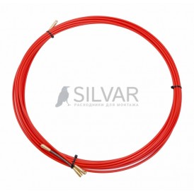 Протяжка кабельная REXANT (мини УЗК в бухте),  стеклопруток,  d=3, 5 мм 10 м,  красная