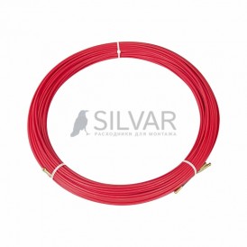 Протяжка кабельная REXANT (мини УЗК в бухте),  стеклопруток,  d=3, 5 мм 100 м,  красная